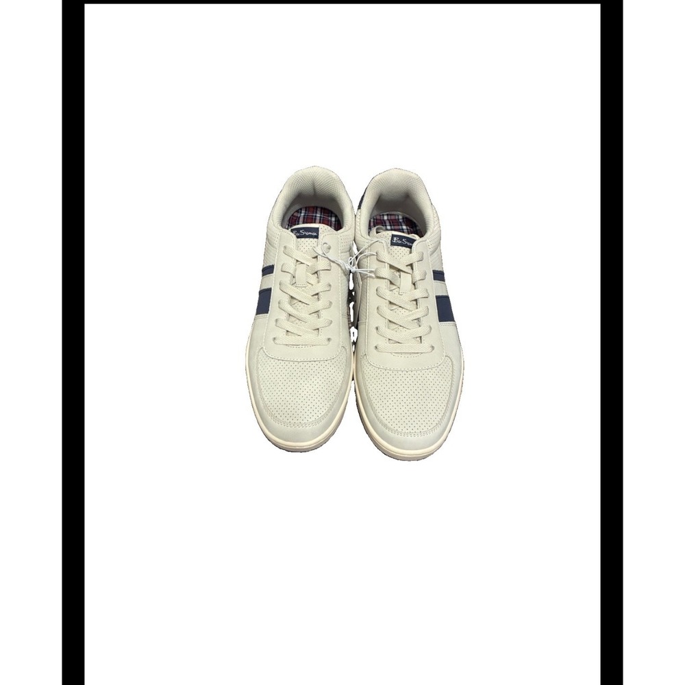 Ben Sherman Webber Mens Grey Navy Low Top Sneakers Memory Foam Shoes 9.5 NEW
